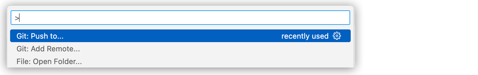 Selecting 'Push to…​'