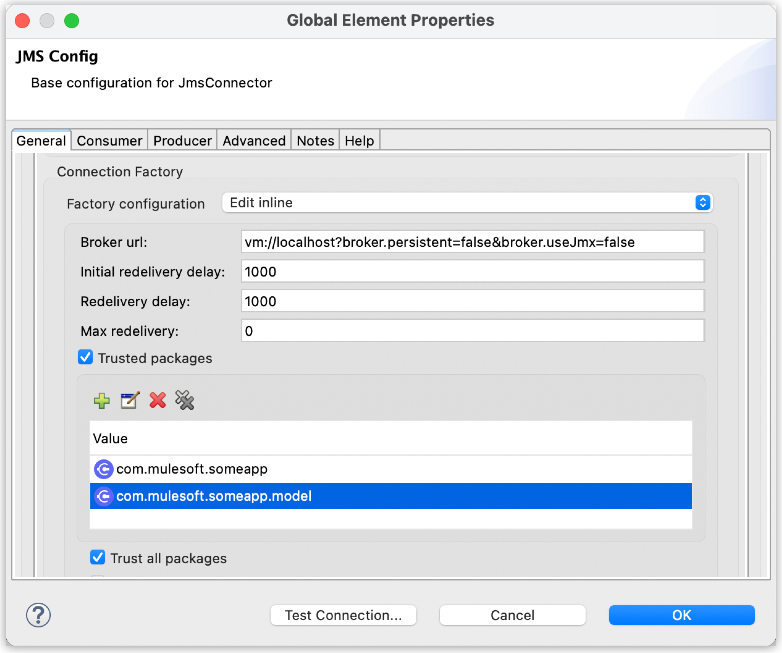 Select the Trusted packages and Trust all packages field