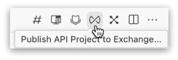 [Publish API Project to Exchange (Exchange に API プロジェクトをパブリッシュ)] アイコン