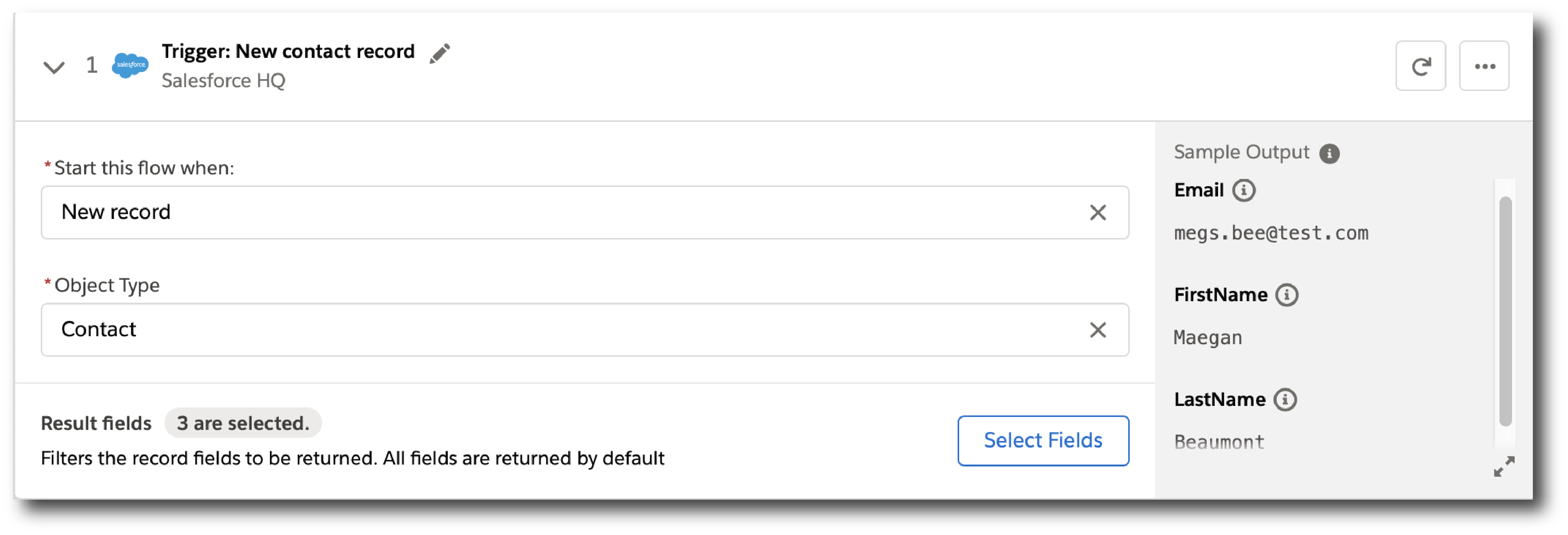 Salesforce トリガーの設定例
