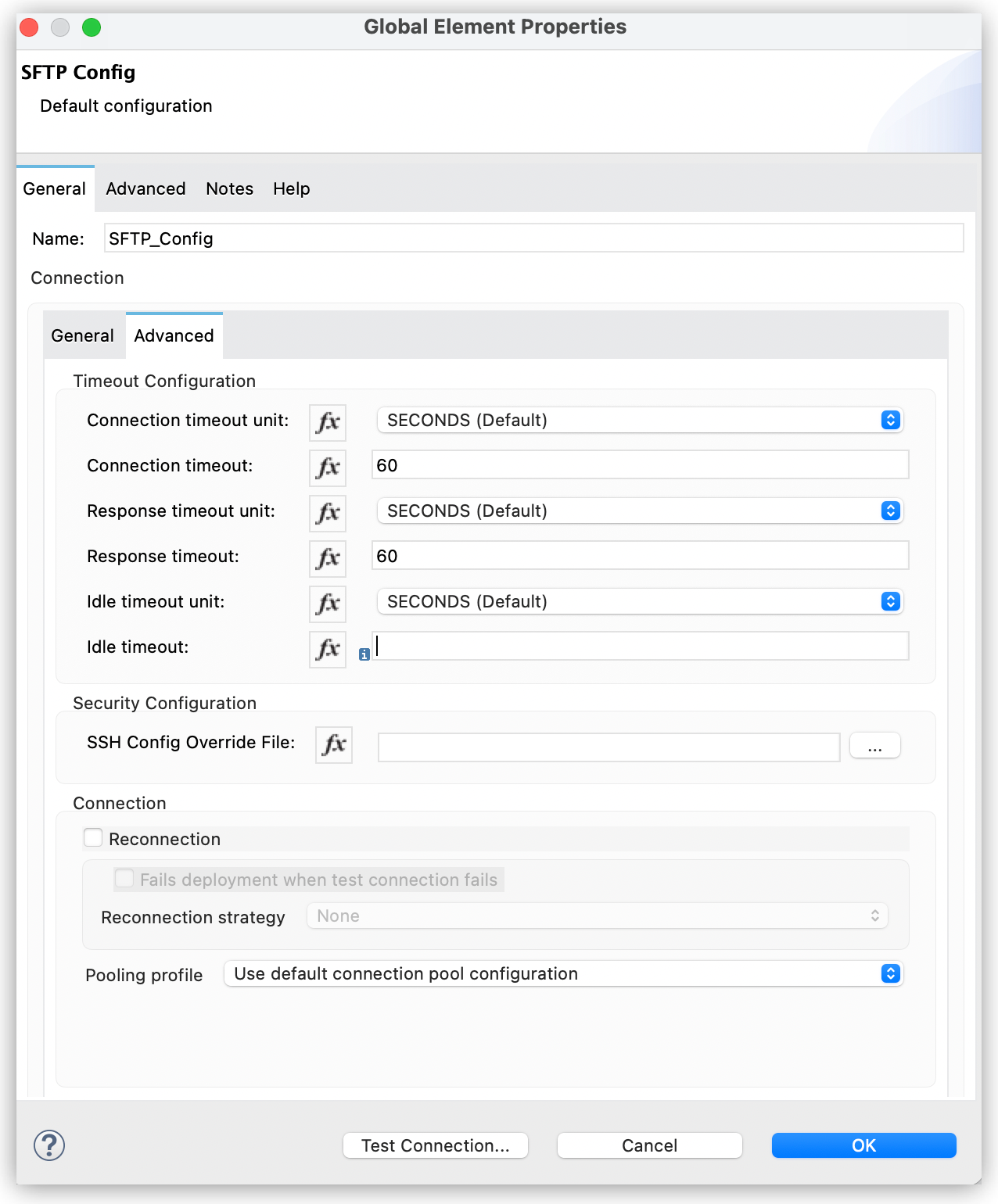 SFTP Configuration with preferred authentication field set to GSSAPI_WITH_MIC